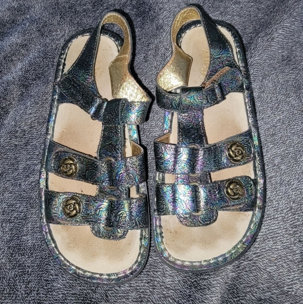 Algreia Womens Holographic Sandals
